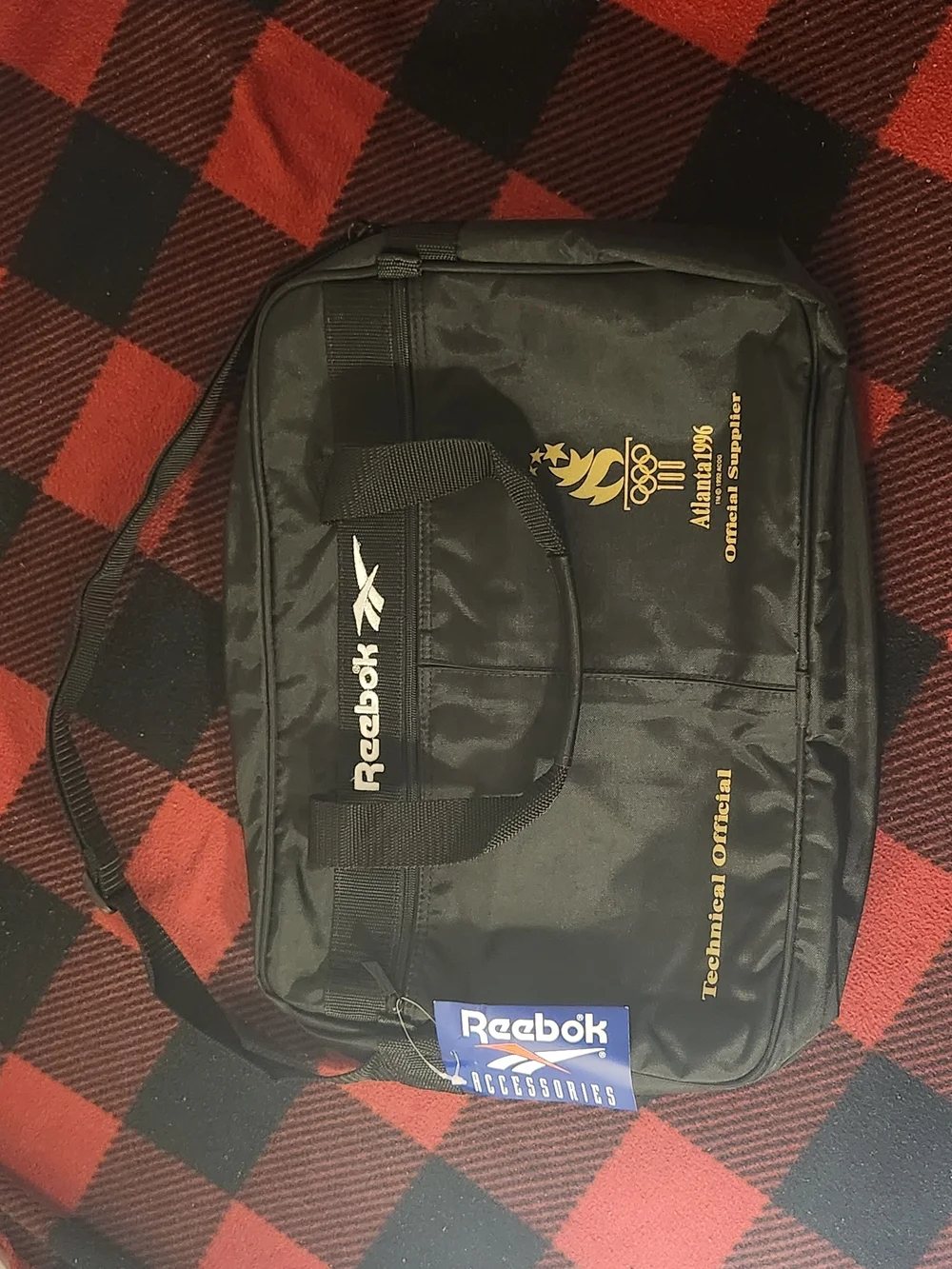 Reebok Black Laptop Bag with Atlanta 1996 Olympic Logo